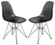 LeisureMod Cresco Molded Eiffel Side Chair, Set of 2