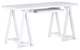 Sawhorse Solid Wood Desk In White