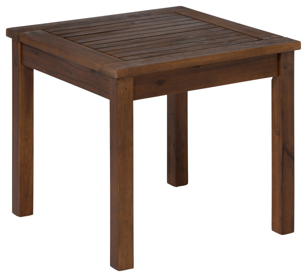 20" Simple Outdoor Side Table - Dark Brown