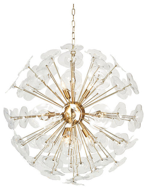 Sancia Poppy Globe Chandelier 32" in Dia