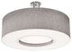 Montclair 30" LED Semi-Flush Mount, Satin Nickel Finish, Gray Shade