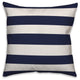 Navy Cabana Stripe 18x18 Throw Pillow Cover