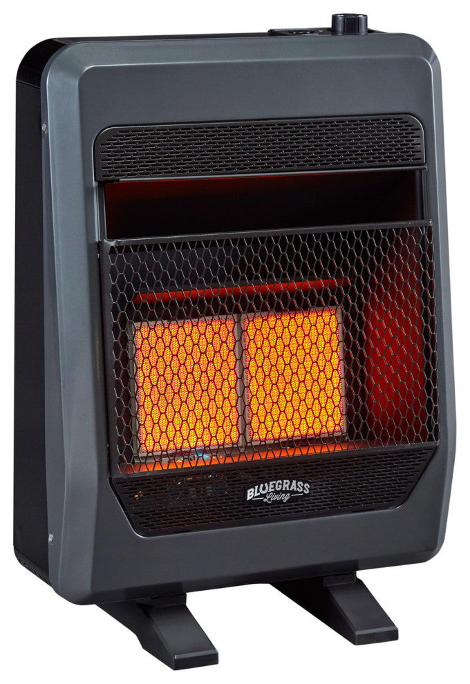 Bluegrass Living Natural Gas Vent Free Infrared Gas Space Heater 20000 BTU