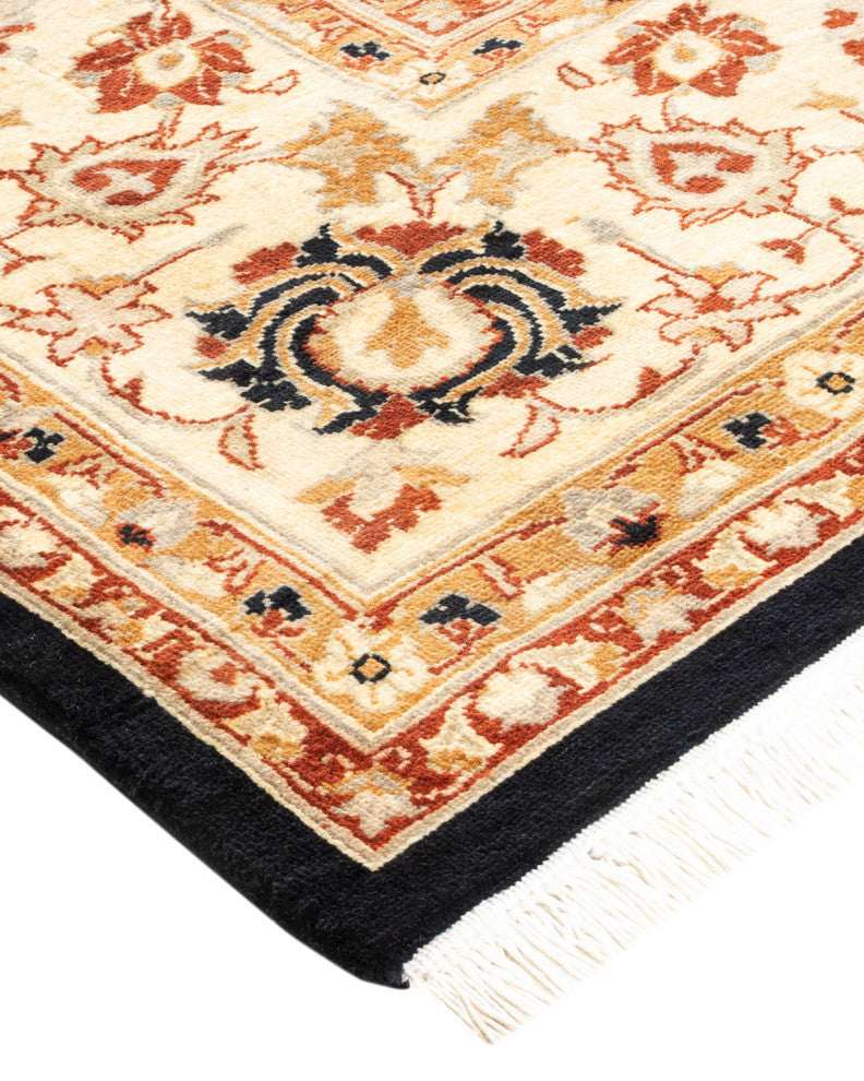 Pimpri, One-of-a-Kind Hand-Knotted Area Rug Black, 9'0"x12'5"