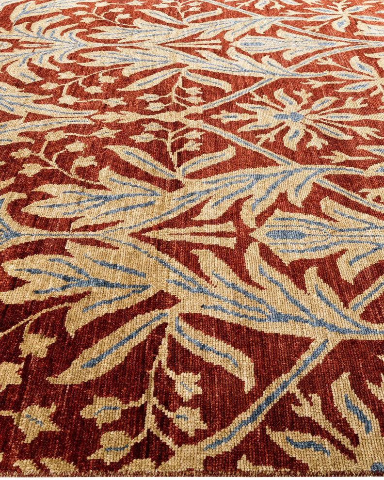 Ganga One-of-a-Kind Handmade Area Rug Red, 8' 3" x 10' 1"