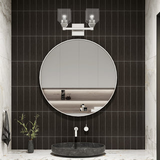 Aragon 2 Light Brushed Nickel Vanity Sconce