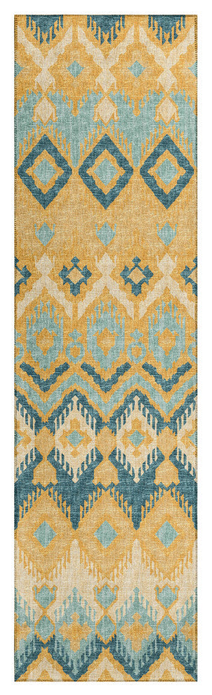 Indoor/Outdoor Sedona SN2 Marigold Machine Washable 2'3" x 7'6" Runner Rug