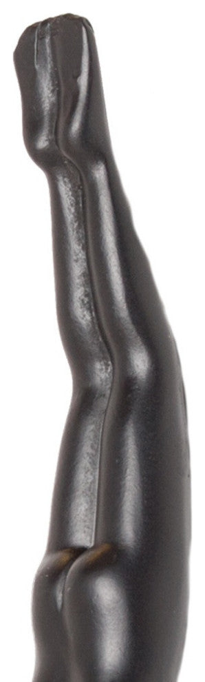 7" Black Diver Resin Wall Decor