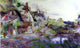 David Woodlock An English Idyll Figures outside a Thatched Cottage Wall Decal