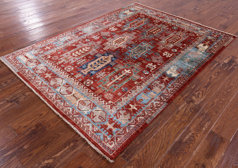 Tribal Fine Serapi Hand-Knotted Wool Rug 5' 0" X 6' 10" - Q12502