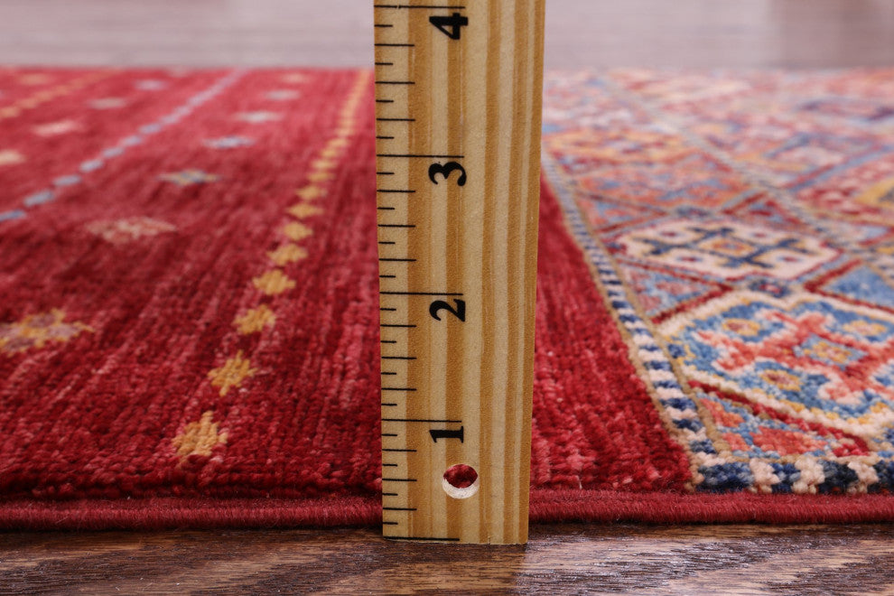 2' 6" X 6' 6" Runner Khorjin Super Kazak Hand Knotted Rug Q5826