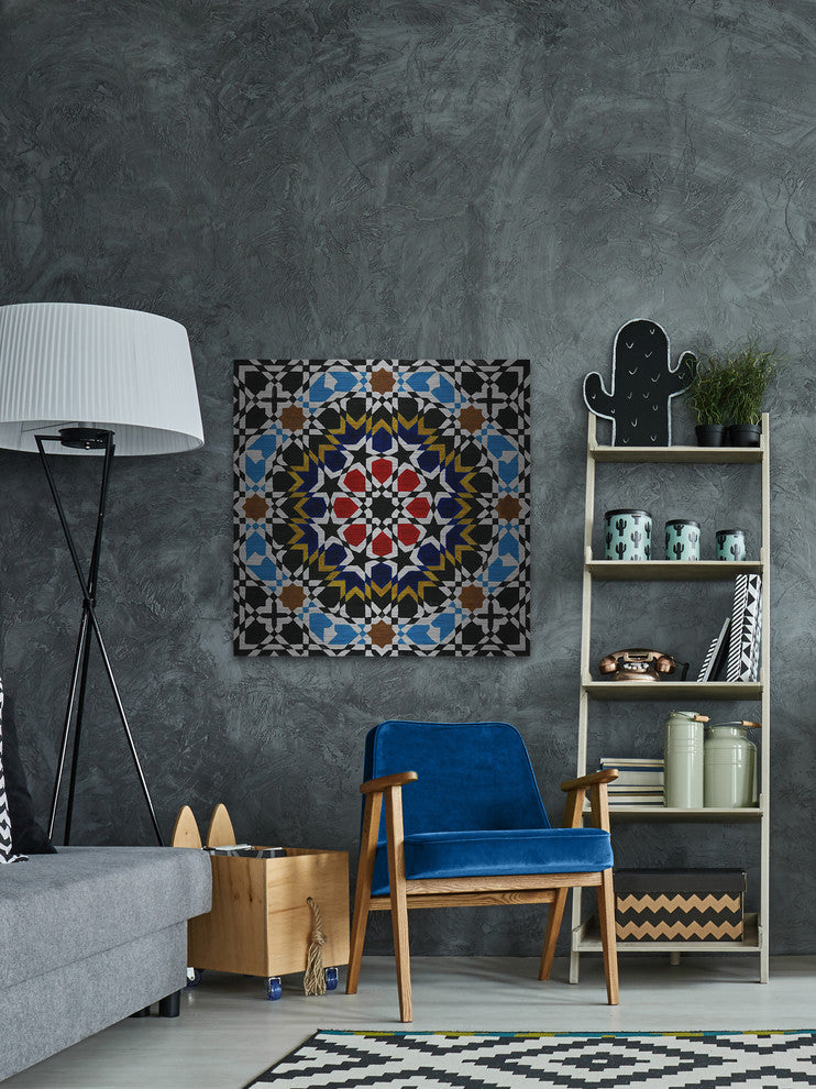 "Prismatic Origins" Painting Print, Brushed Aluminum, 12"x12"