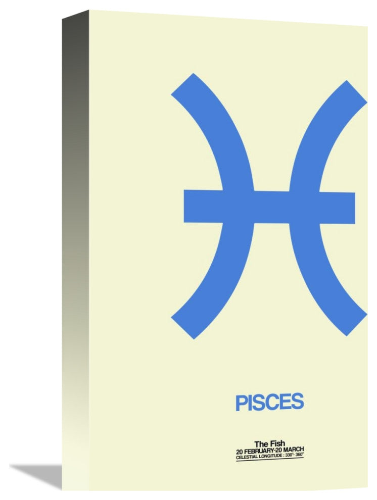 "Pisces Zodiac Sign Blue" Fine Art Print