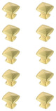 KB2023-GD-10PK Marcel 1.2" Square Knob Multipack, Set of 10, Brushed Gold