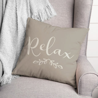 Relax on Gray 18x18 Indoor/Outdoor Pillow