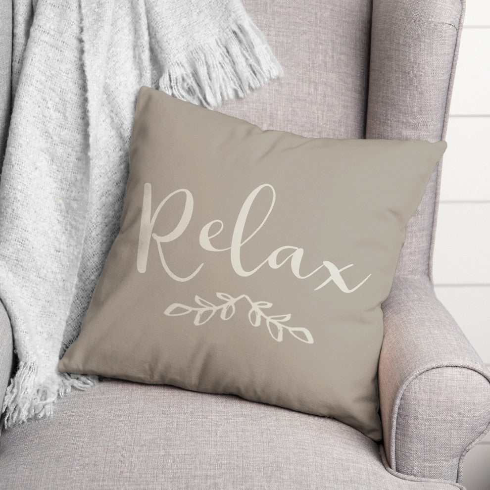 Relax on Gray 18x18 Indoor/Outdoor Pillow