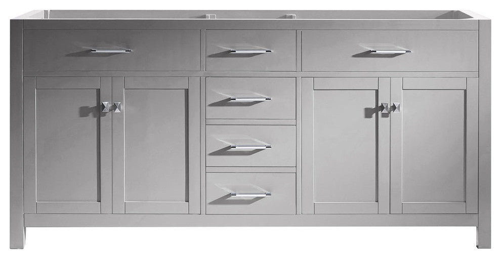 Virtu USA Caroline 72" Cabinet Only, Cashmere Gray