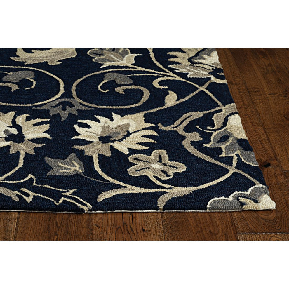 KAS Harbor 4206 Navy Manor Area Rug, 3'x5'