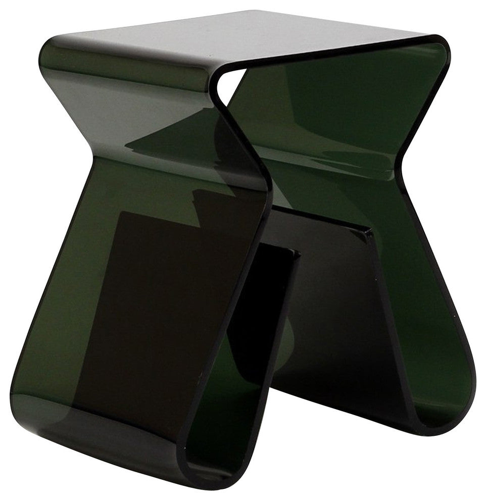 Modern Contemporary Living Room Clear End Table Black