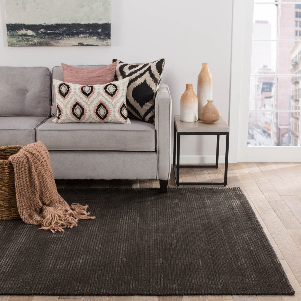 Jaipur Living Basis Handmade Solid Dark Gray Area Rug 12'X15'