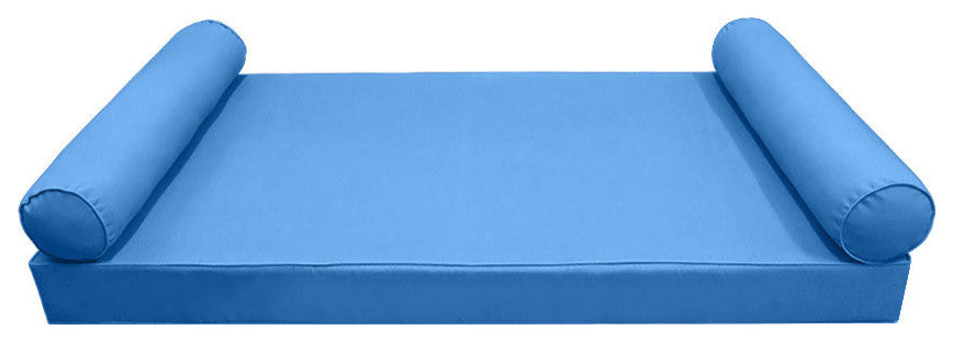 Style5 Twin-XL Pipe Trim Outdoor Mattress Bolster Slip Cover COMPLETE SET AD102
