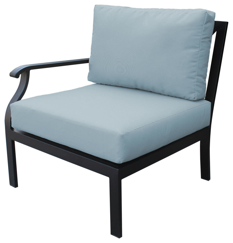 kathy ireland Madison Ave. 9 Piece Aluminum Patio Furniture Set 09d, Tranquil
