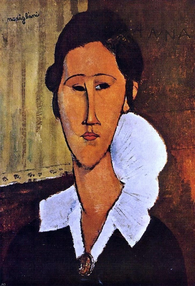 Amedeo Modigliani Portrait of Anna, Gallery Wrapped Canvas Print, 18"x27"