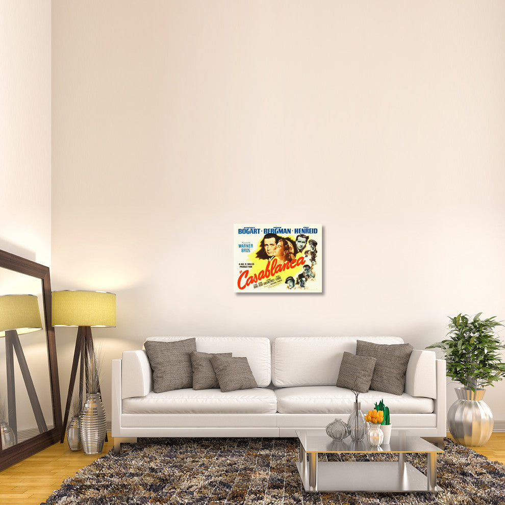 "Casablanca Poster" Stretched Canvas Giclee by Hollywood Photo Archive, 30x23"