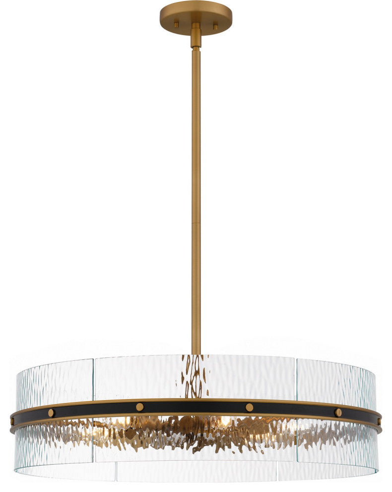 Reagan Six Light Pendant in Matte Black