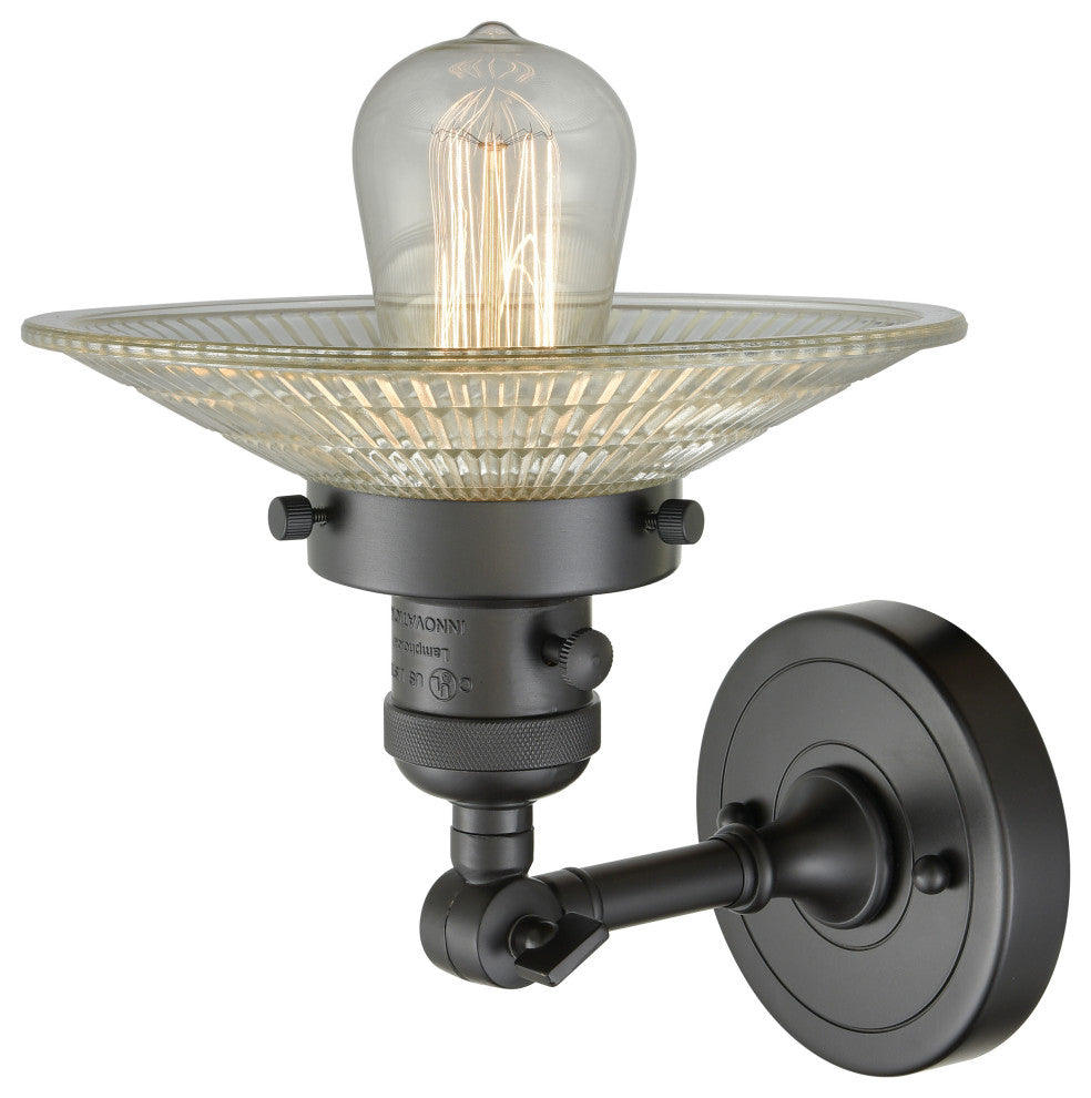 1-Light Halophane 10" Sconce, Oil Rubbed Bronze