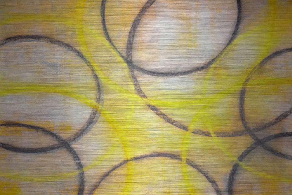 "Dance and View" Painting Print on Brushed Aluminum