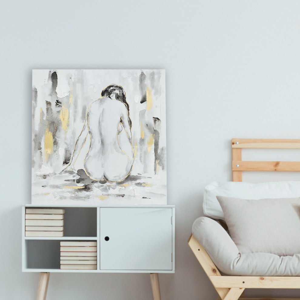 Abstract woman painting - Oil Painting Print on Wrapped Canvas, Wall art Decor,