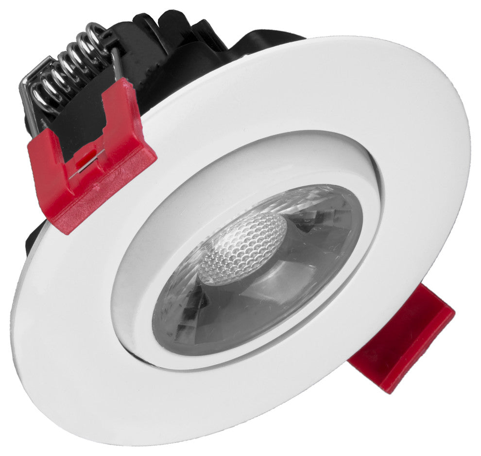 3" LED Gimbal Recessed Downlight, White, 4000k