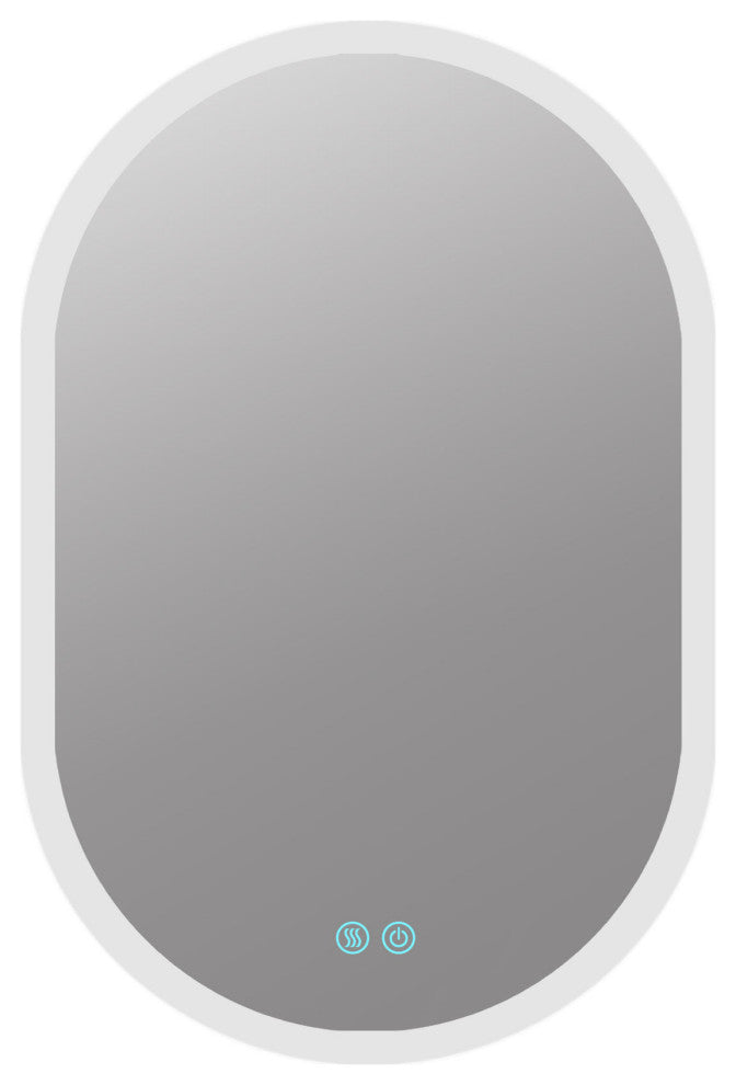 Anti-Fog Dimmable LED Oval Frameless Wall-mounted Bathroom Backlit Mirror, 32" X