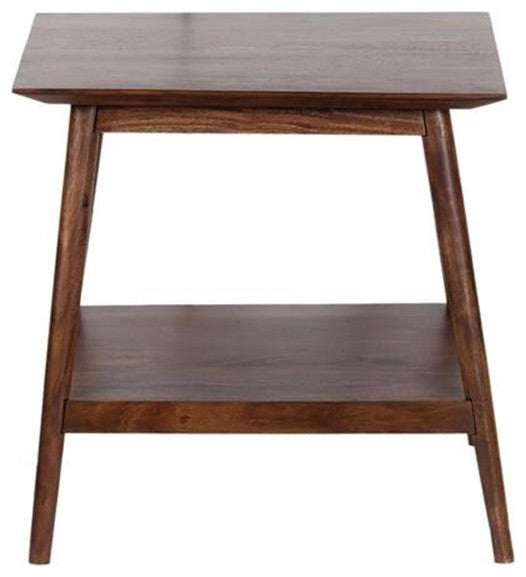 Porter Designs Portola Solid Acacia Wood End Table - Brown