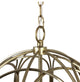 Yosemite Home Decor 6 Light Chandelier, Satin Brass Finish