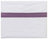 200 Thread Count Ribbon 100% Cotton 4-Piece Sheet set, Purple, Queen