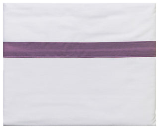 200 Thread Count Ribbon 100% Cotton 4-Piece Sheet set, Purple, Queen