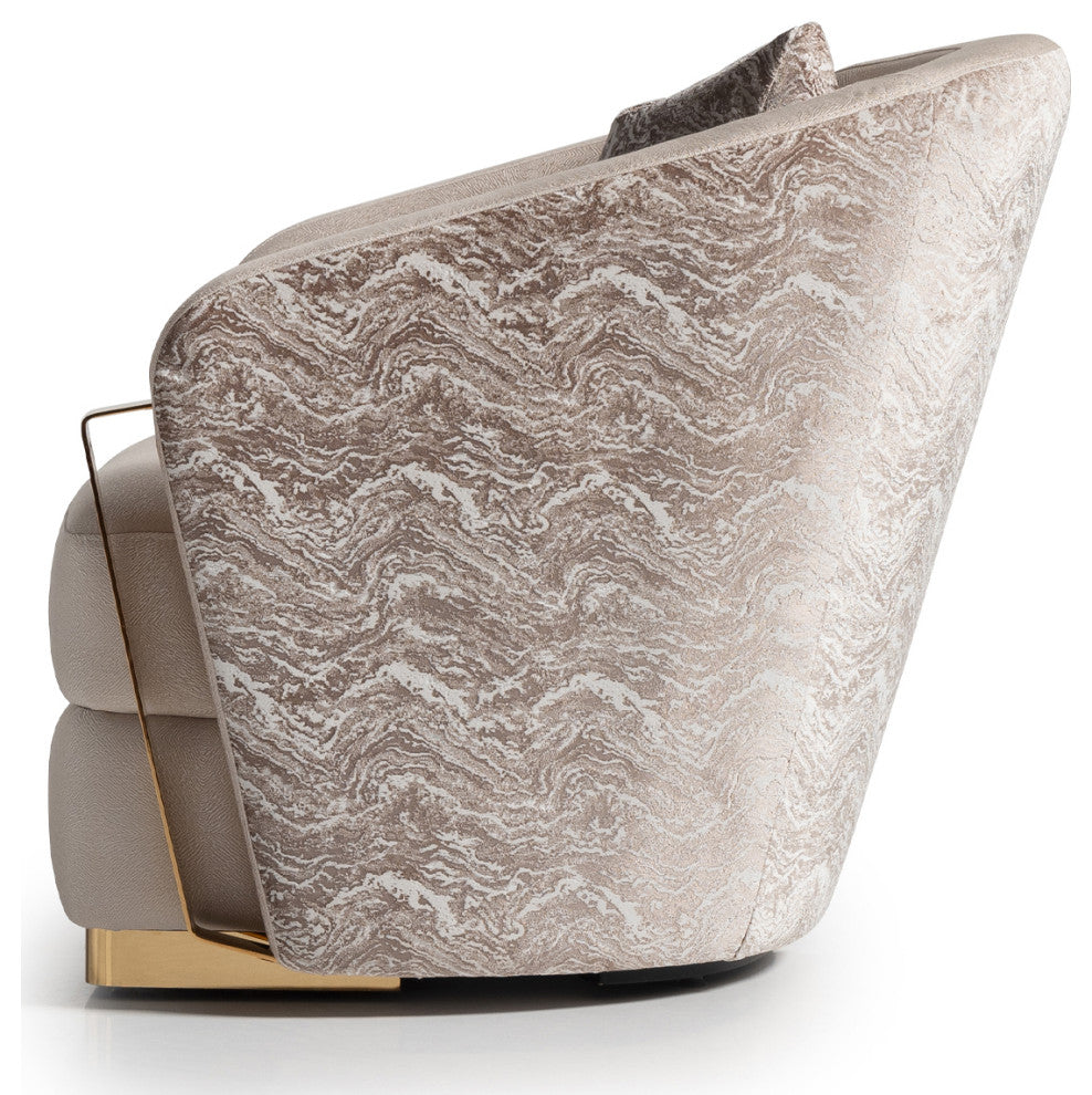 Carmela Accent Chair Almond/Gold