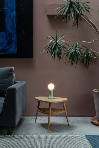 Shore Table Lamp Sea Green with G95 LED Bulb