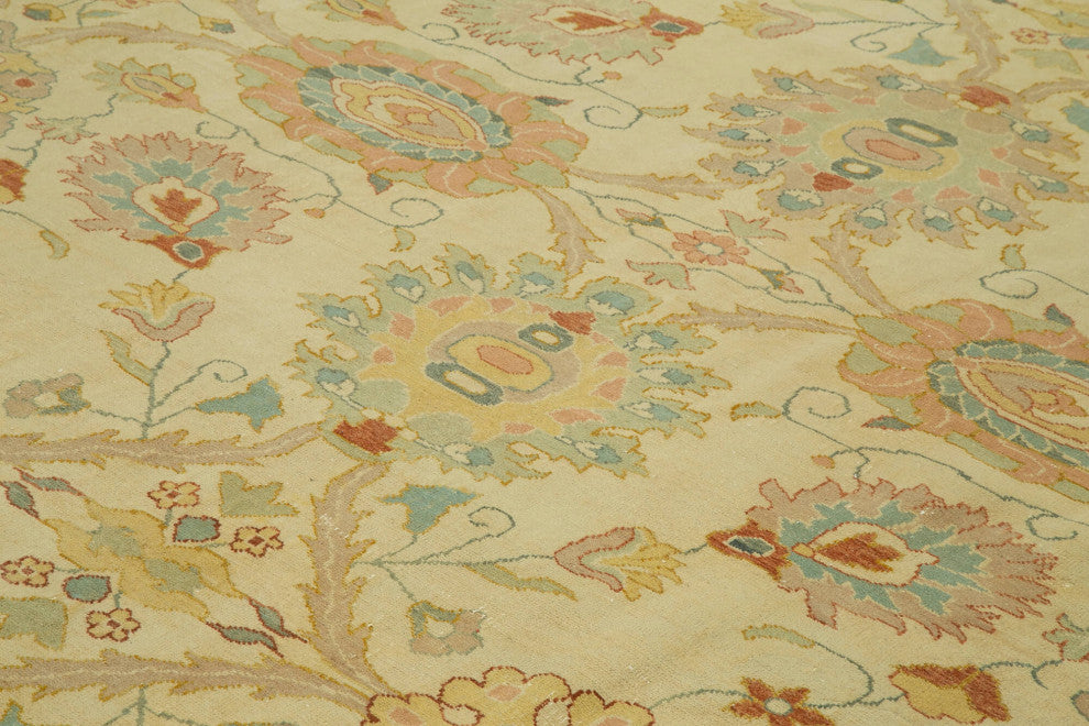 Rug N Carpet - Handwoven Oriental 9' 8" x 11' 7" Soft Oushak Area Rug