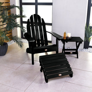 1 Essential Adirondack Chair, 1 Essential Ottoman, 1 Essential Side Table, Abyss