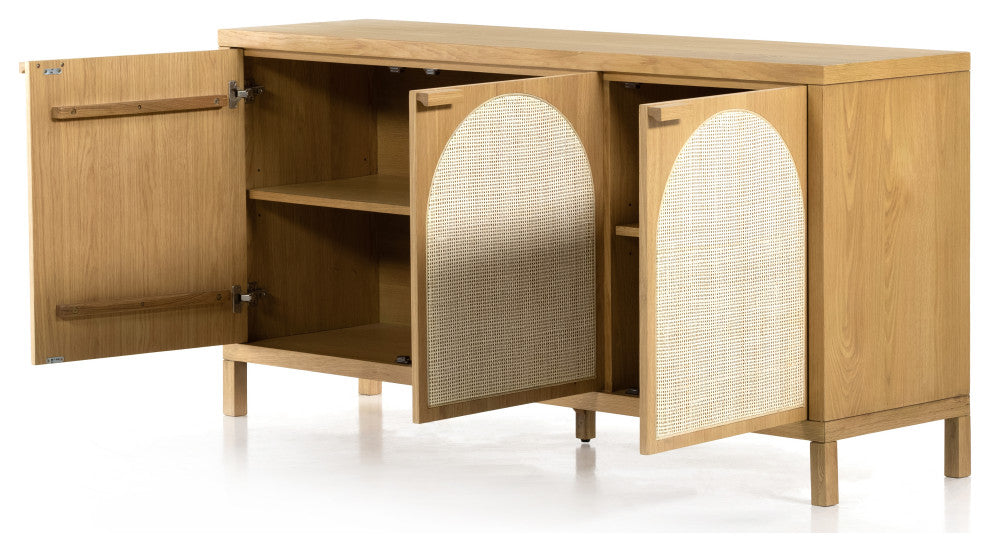 Allegra Sideboard-Honey Oak Veneer