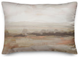 Peachy Abstract Landscape Pillow 14x20 Spun Poly Pillow