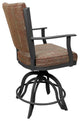 Montana Swivel Tilt Metal 30" Bar Stool or Counter 26" on A Base, Watusi Madder, Gray, 26"