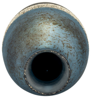 Glass, 18" Tri-Colored Glittered Vase, Multi