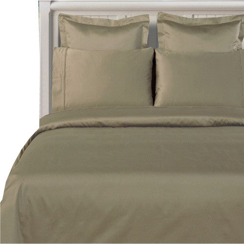 100% Cotton 600 TC Solid Duvet Cover Set, Sage, Full/Queen