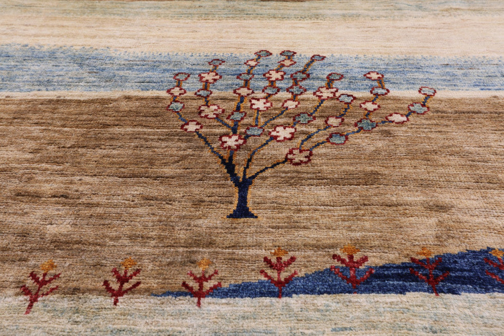 Persian Gabbeh Tribal Handmade Rug 8' 1" X 9' 8" Q8168