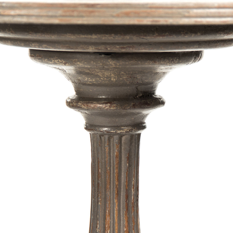 Esme End Table, Distressed Moss Gray