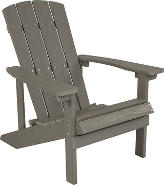 Charlestown All-Weather Poly Resin Wood Adirondack Chair in Gray